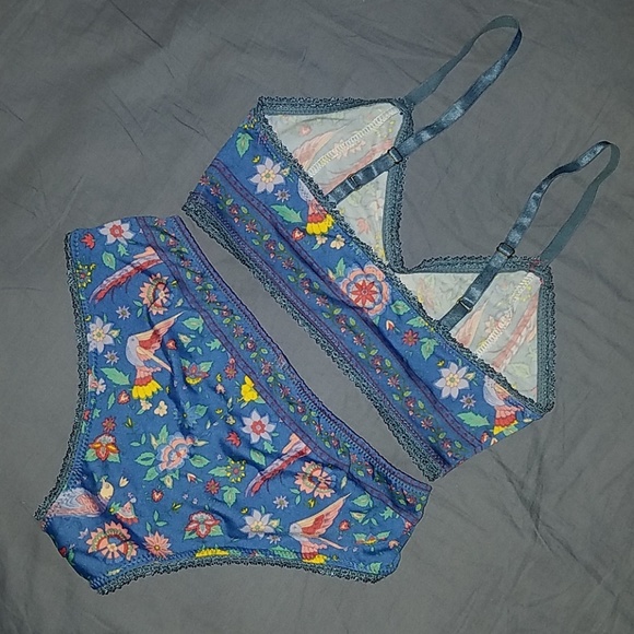 Spell designs lovebird bralette bloomer set S blue - Picture 5 of 8